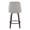 Studded Marcel 27" Fixed-Height Counter Stool - Set of  2