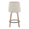 Studded Marcel 27" Fixed-Height Counter Stool - Set of  2