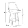 Studded Marcel 27" Fixed-Height Counter Stool - Set of 2