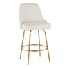 Studded Marcel 27" Fixed-Height Counter Stool - Set of  2