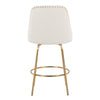 Studded Marcel 27" Fixed-Height Counter Stool - Set of  2