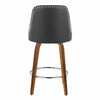 Studded Marcel 27" Fixed-Height Counter Stool - Set of  2