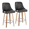 Studded Marcel 27" Fixed-Height Counter Stool - Set of  2