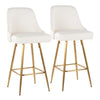 Studded Marcel 27" Fixed-Height Counter Stool - Set of 2