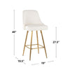Studded Marcel 27" Fixed-Height Counter Stool - Set of 2