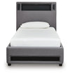 Finigale Twin Upholstered Bed with Wireless Audio