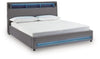 Finigale King Upholstered Bed with Wireless Audio