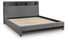Finigale King Upholstered Bed with Wireless Audio