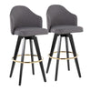 Ahoy Upholstered 30" Fixed-Height Barstool - Set of 2
