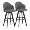 Ahoy Upholstered 30" Fixed-Height Barstool - Set of 2