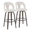 Ava Upholstered 30" Fixed-Height Barstool - Set of 2