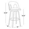 Ava Upholstered 30" Fixed-Height Barstool - Set of 2
