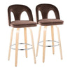 Ava Upholstered 30" Fixed-Height Barstool - Set of 2