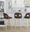 Ava Upholstered 30" Fixed-Height Barstool - Set of 2
