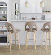 Ava Upholstered 30" Fixed-Height Barstool - Set of 2