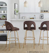 Ava Upholstered 30" Fixed-Height Barstool - Set of 2