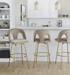 Ava Upholstered 30" Fixed-Height Barstool - Set of 2