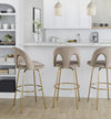 Ava Upholstered 30" Fixed-Height Barstool - Set of 2