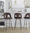 Ava Upholstered 30" Fixed-Height Barstool - Set of 2
