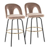 Ava Upholstered 30" Fixed-Height Barstool - Set of 2