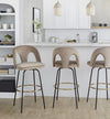 Ava Upholstered 30" Fixed-Height Barstool - Set of 2