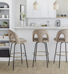 Ava Upholstered 30" Fixed-Height Barstool - Set of 2