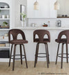 Ava Upholstered 30" Fixed-Height Barstool - Set of 2