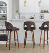 Ava Upholstered 30" Fixed-Height Barstool - Set of 2