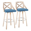 Charlotte 30" Fixed-Height Barstool - Set of 2