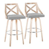 Charlotte 30" Fixed-Height Barstool - Set of 2