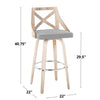 Charlotte 30" Fixed-Height Barstool - Set of 2
