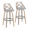 Charlotte 30" Fixed-Height Barstool - Set of 2