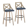 Charlotte 30" Fixed-Height Barstool - Set of 2