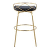 Charlotte Glam 30" Fixed-Height Barstool - Set of 2