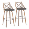 Charlotte 30" Fixed-Height Barstool - Set of 2