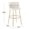 Cinch Claire 30" Fixed-Height Barstool - Set of 2