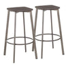 Clara Square 30" Fixed-Height Barstool - Set of 2