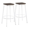 Clara Square 30" Fixed-Height Barstool - Set of 2