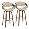 Curvini 30'' Fixed Height Barstool - Set of 2