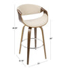 Curvini 30'' Fixed Height Barstool - Set of 2