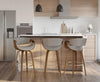 Curvini 30'' Fixed Height Barstool - Set of 2