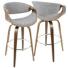 Curvini 30'' Fixed Height Barstool - Set of 2