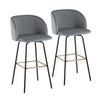 Fran 30" Swivel Fixed-Height Barstool - Set of 2