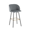 Fran 30" Swivel Fixed-Height Barstool - Set of 2