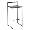 Fuji Stacker 30" Fixed-Height Barstool - Set of 2