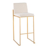 Fuji High Back 30" Fixed-Height Barstool - Set of 3