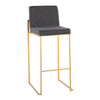 Fuji High Back 30" Fixed-Height Barstool - Set of 3