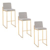 Fuji High Back 30" Fixed-Height Barstool - Set of 3