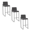 Fuji High Back 30" Fixed-Height Barstool - Set of 3