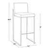 Fuji High Back 30" Fixed-Height Barstool - Set of 3